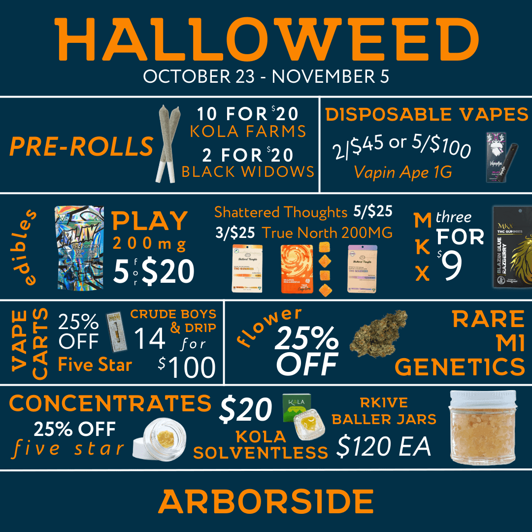 Halloweed ArborSide Deals North Coast Provisions